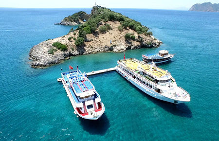 A view from Dalyan & Turtle Beach By Boat A view from Dalyan & Turtle Beach By Boat