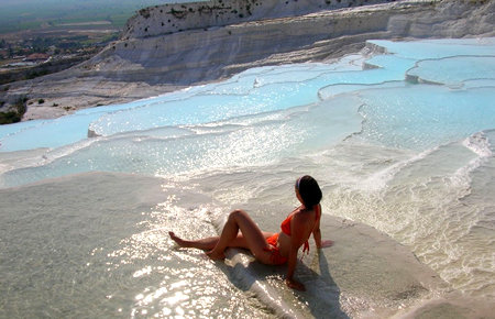 A view from Pamukkale from Kusadasi