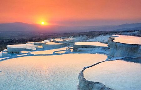 A view from Pamukkale from Kusadasi