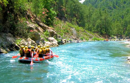 A view from Fethiye White Water Rafting